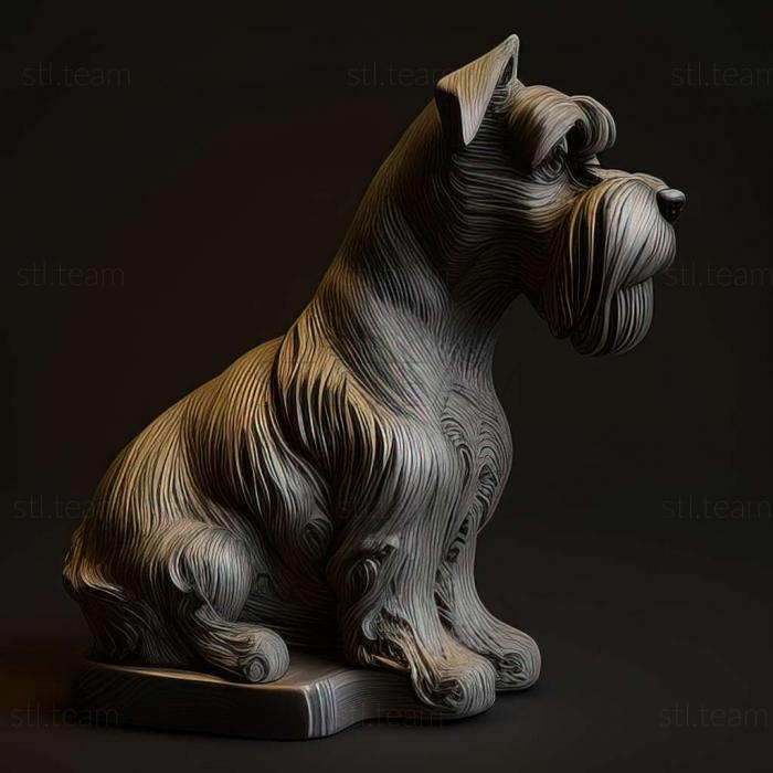 3D model Zwergschnauzer dog (STL)